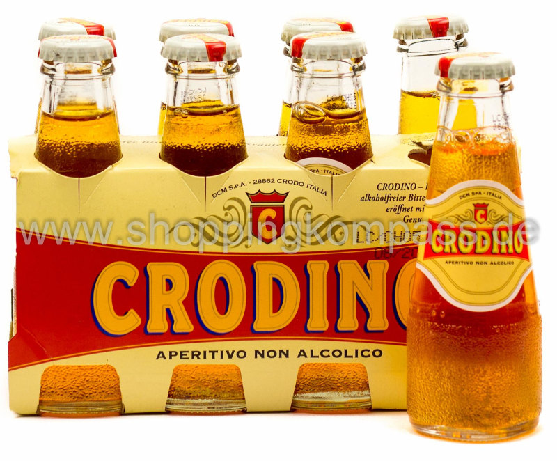 Crodino Aperitif alkoholfrei bitter 8 x 98 ml Glas