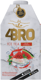 4BRO Ice Tea Red Crash Karton 8 x 0,5 l Tetra-Pack