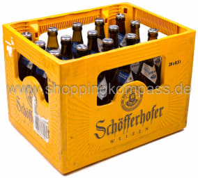 Schöfferhofer Hefeweizen alkoholfrei Kasten 20 x 0,5 l Glas Mehrweg