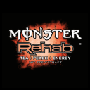 Logo Monster Rehab Tea + Peach + Energy