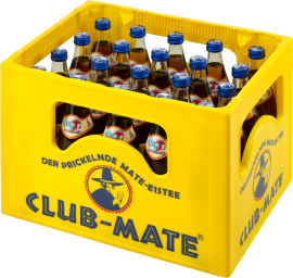 Foto Club Mate Ice Tea Kraftstoff Kasten 20 x 0,5 l Glas Mehrweg