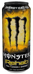 Monster Rehab Tea + Lemon + Energy Karton 12 x 0,5 l Dose Einweg
