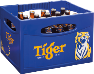 Foto Tiger Lager Beer Kasten 24 x 0,33 l Glas Mehrweg