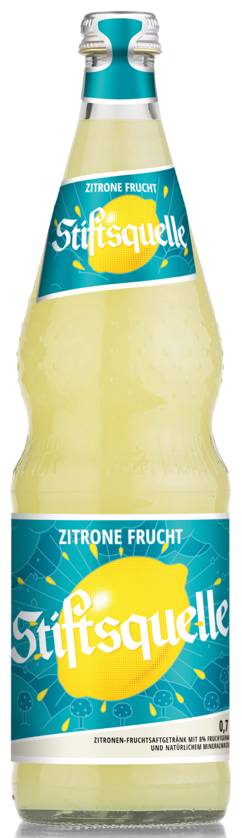 Stiftsquelle Zitrone-Frucht Trüb Kasten 12 x 0,7 l Glas Mehrweg