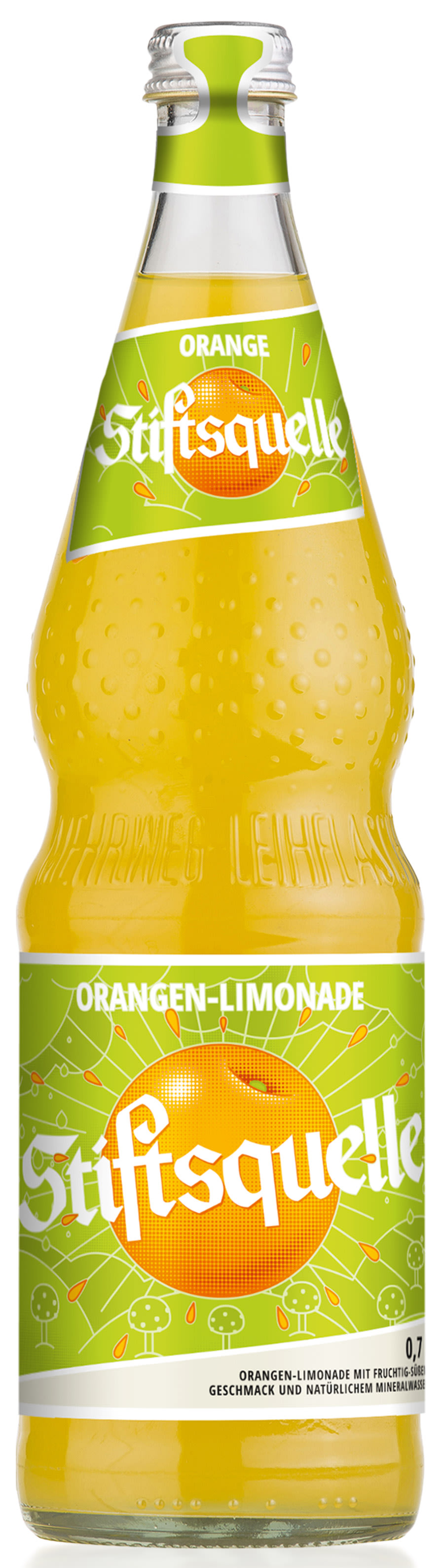 Stiftsquelle Limonade Orange Kasten 12 x 0,7 l Glas Mehrweg