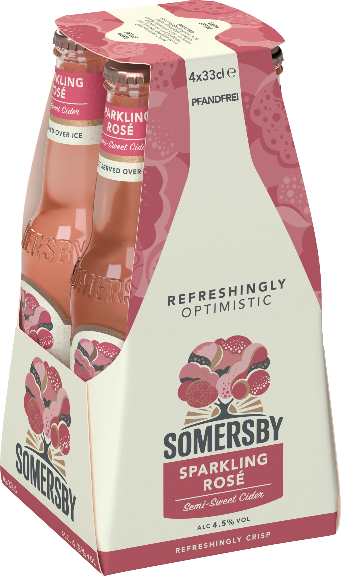 Somersby Sparkling Rosé 4 x 0,33 l Glas Mehrweg