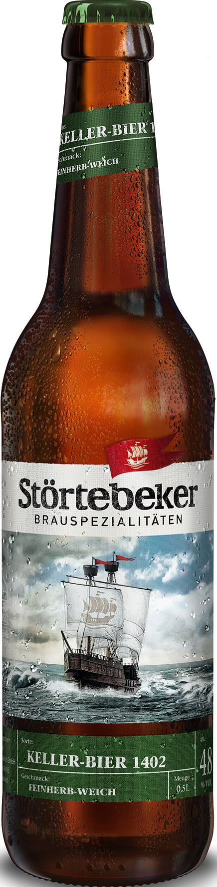 Störtebeker Bio Keller-Bier 1402 Kasten 20 x 0,5 l Glas Mehrweg