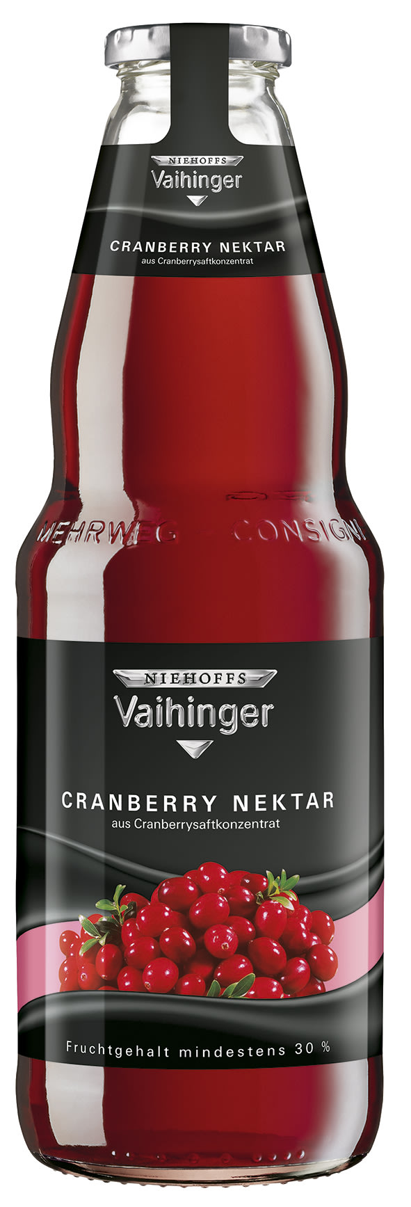 Niehoffs Vaihinger Cranberry Nektar Kasten 6 x 1 l Glas Mehrweg