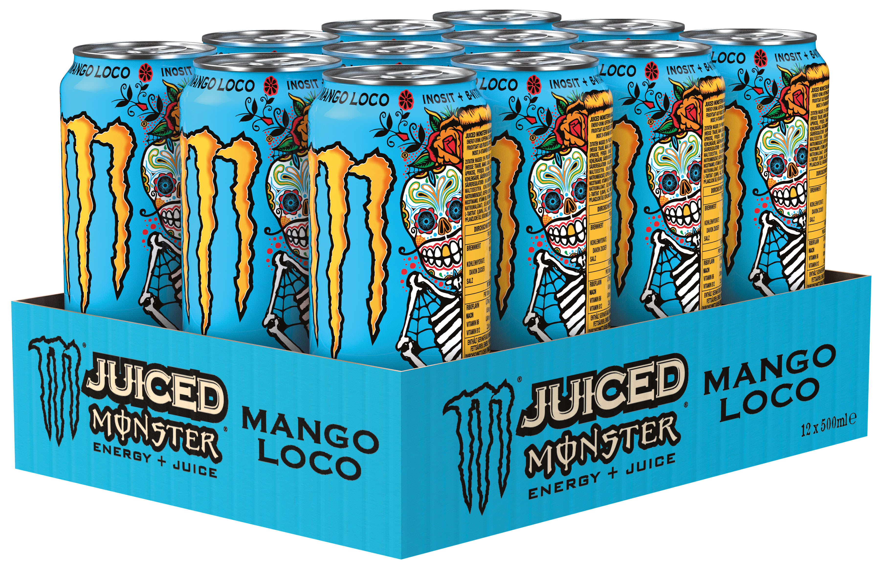 Monster Mango Loco Karton 12 x 0,5 l Dose Einweg