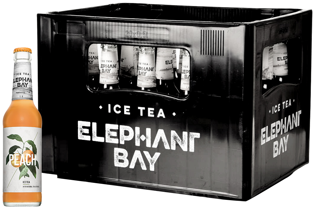 Elephant Bay Ice Tea Peach Kasten 20 x 0,33 l Glas Mehrweg