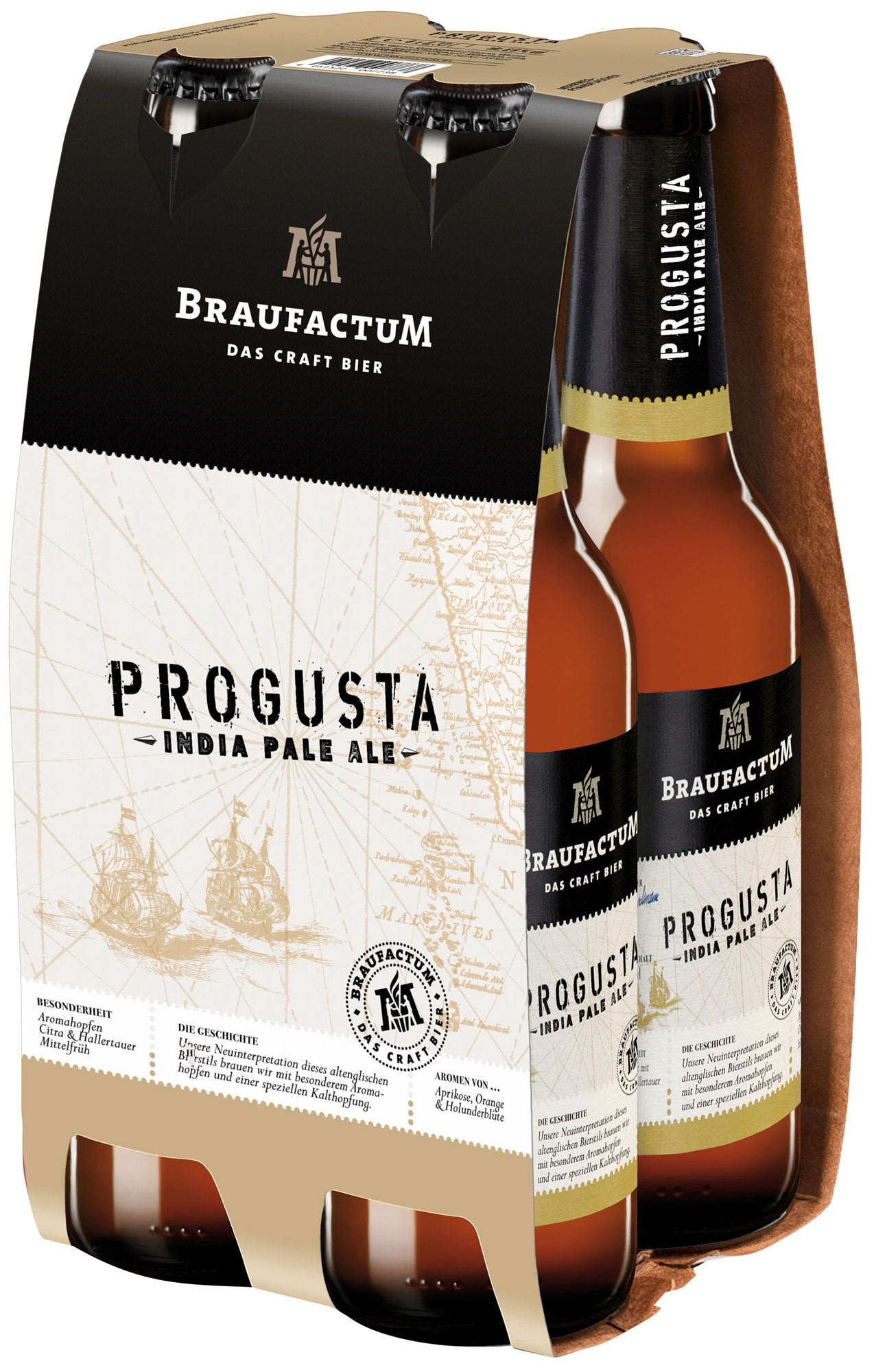 BraufactuM Progusta India Pale Ale Kasten 6 x 4 x 0,33 l Glas Mehrweg