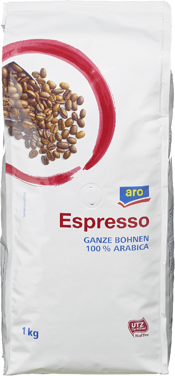 aro Espresso Bohnen UTZ 100% Arabica 1kg
