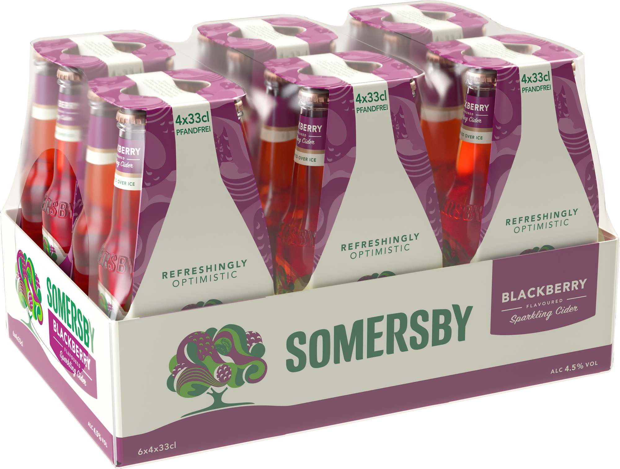 Somersby Blackberry Sparkling Cider Kasten 6 x 4 x 0,33 l Glas Mehrweg