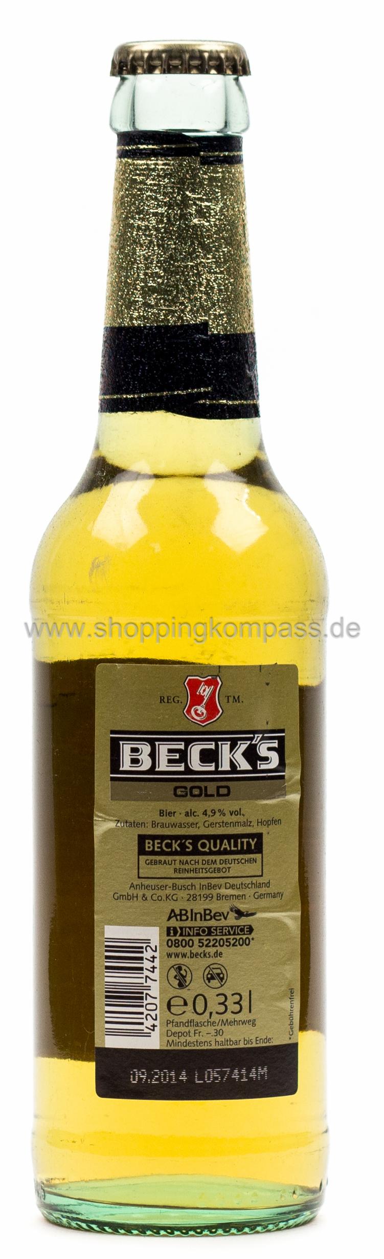 Becks Gold Kasten 24 x 0,33 l Glas Mehrweg