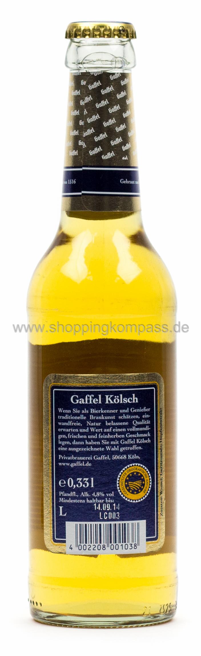 Gaffel Kölsch Kasten 24 x 0,33 l Glas Mehrweg
