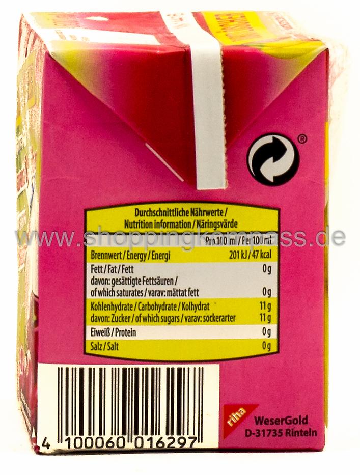 Durstlöscher Banane Sauerkirsch Karton 12 x 0,5 l Tetra-Pack