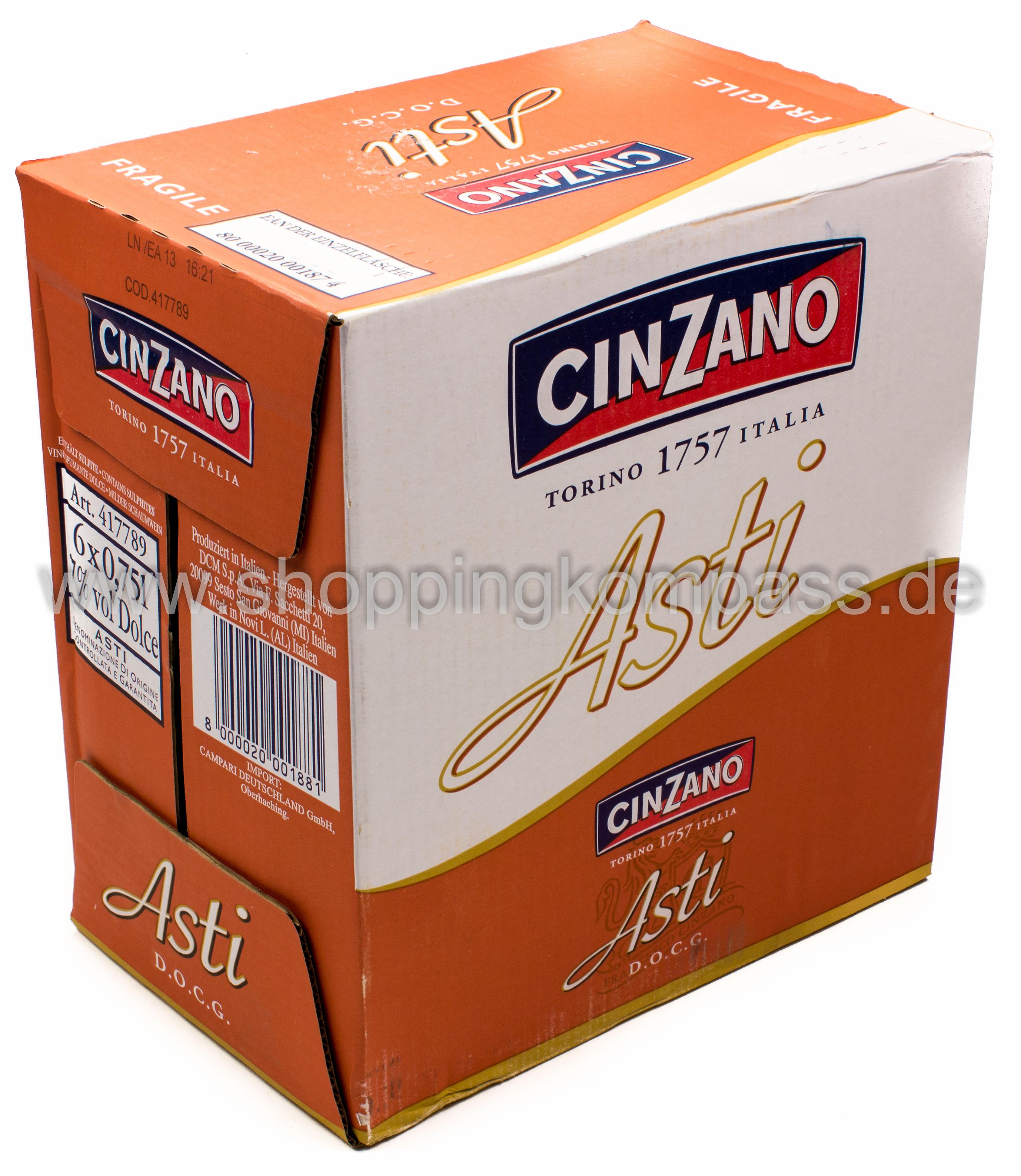 Cinzano Asti Karton 6 x 0,75 l