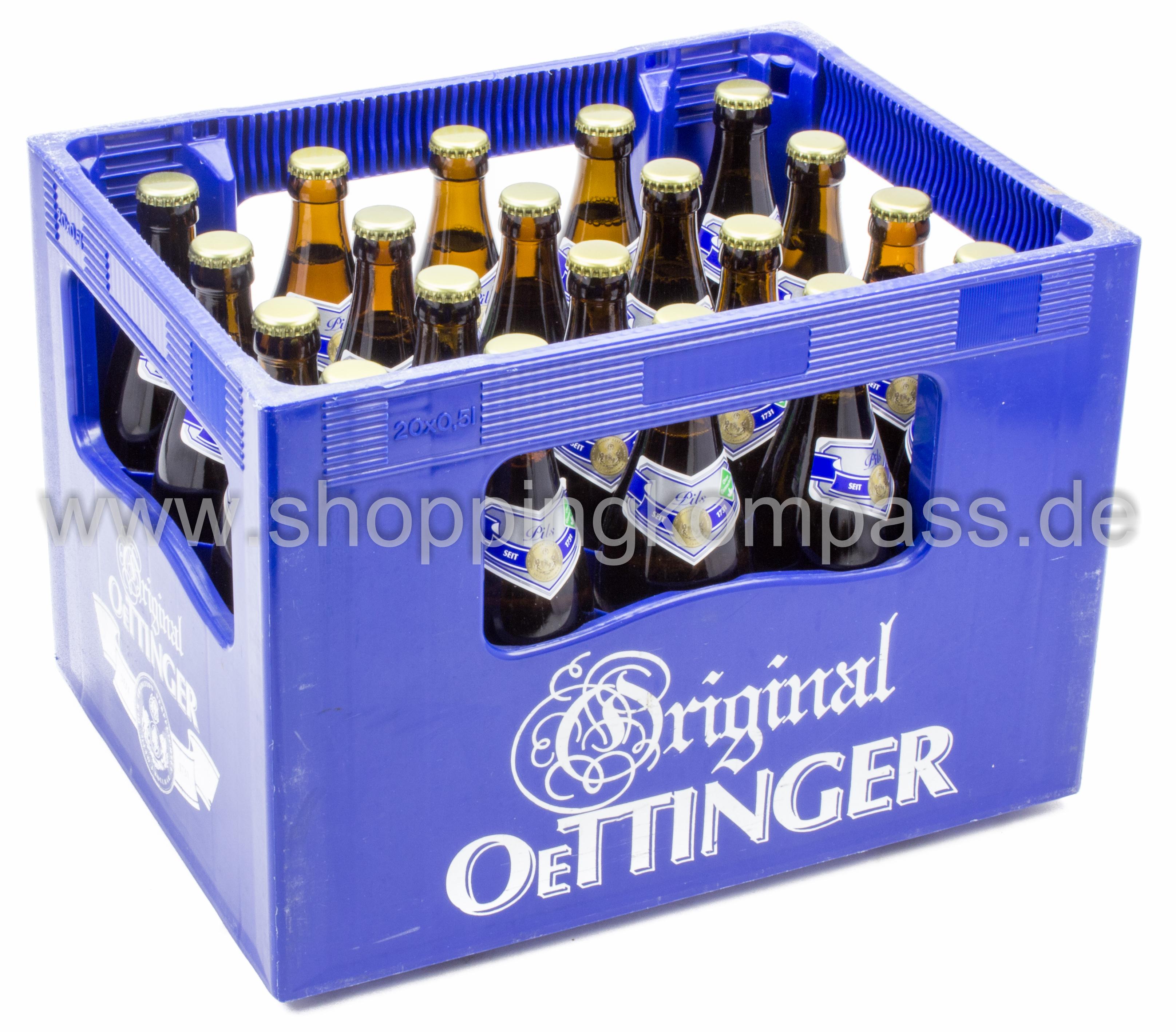 "Original Oettinger"-Bierkiste mit 20 Flaschen für Miniaturszenen 1:16/1:18 