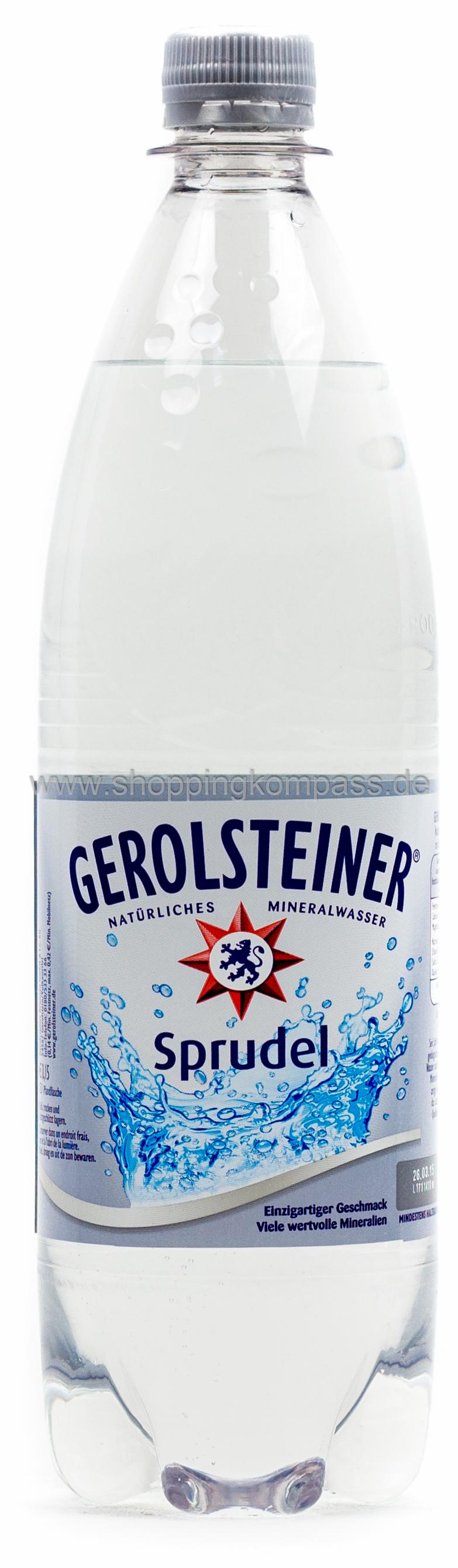 Gerolsteiner Mineralwasser Sprudel Kasten 12 x 1 l PET Mehrweg