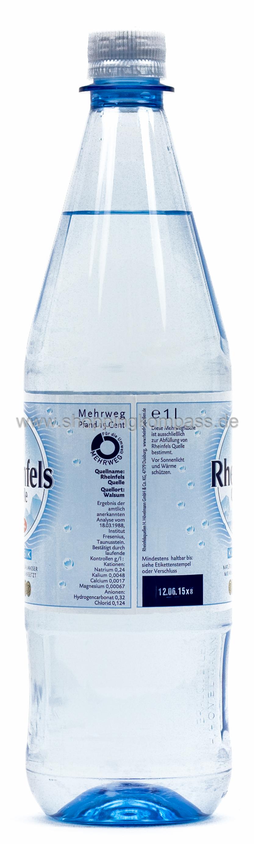 Rheinfels Quelle Mineralwasser Klassik Kasten 12 x 1 l PET Mehrweg