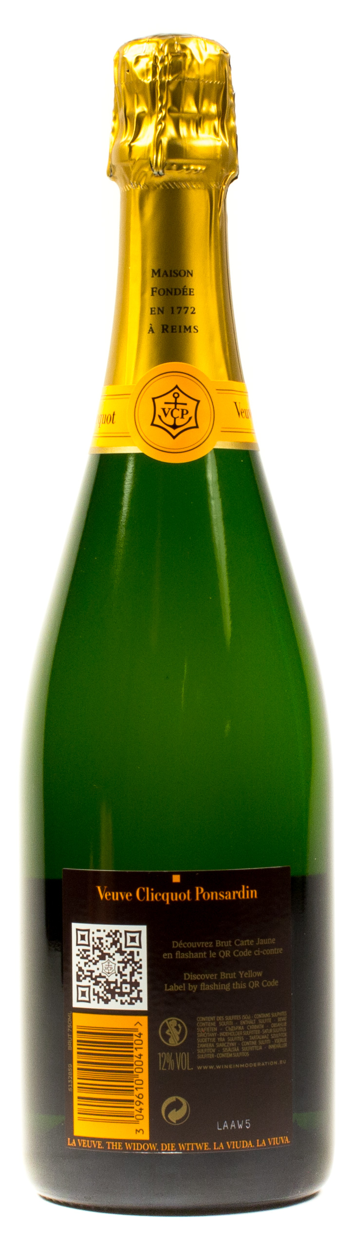 Veuve Clicquot Brut Champagner 0,75 l Glas