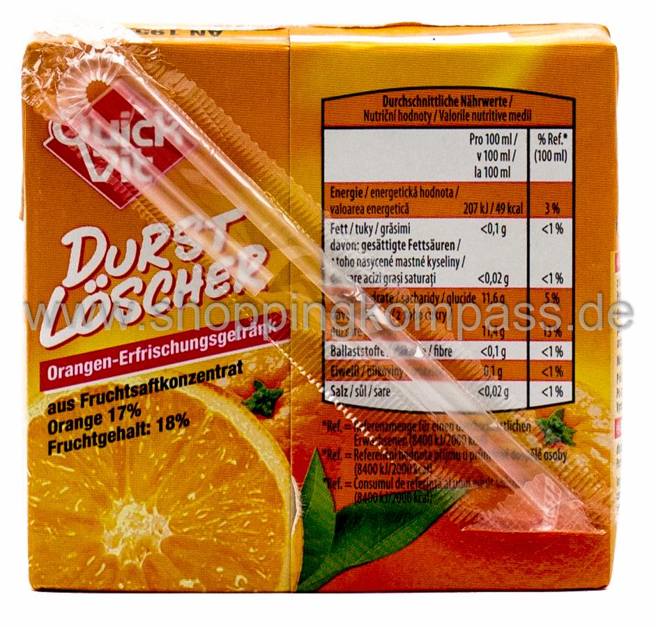 Quick Vit Dürstlöscher Orange 0,5 l Tetra-Pack