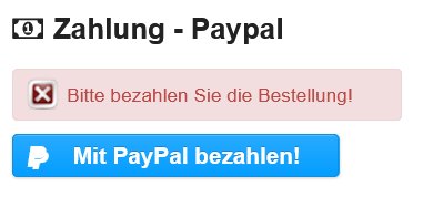 PayPal Kasse Shop